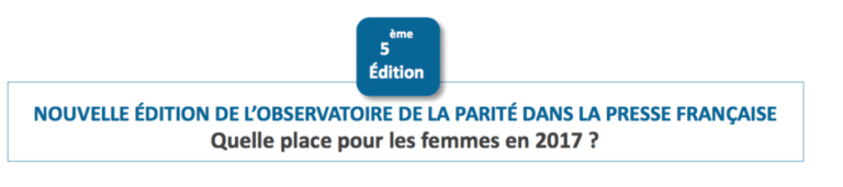 Parité hommes/femmes : 5ème observatoire Pressedd de la presse